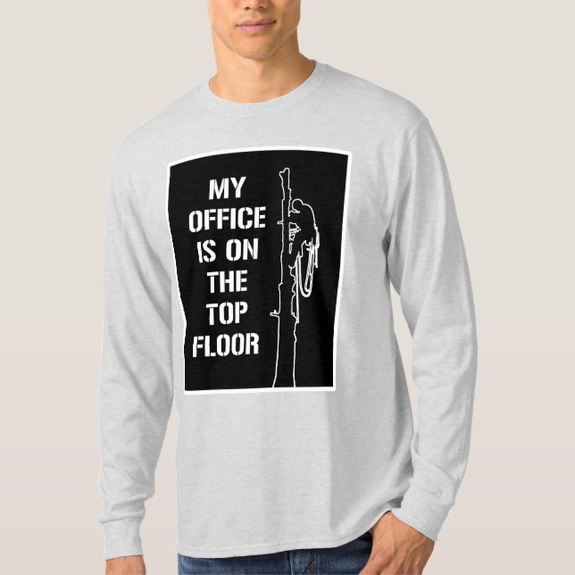 ` Mein Büro ist auf dem Dachgeschosse' weißer T-Shirt (Vorderseite)