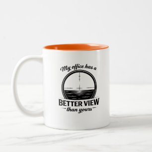 Mein Büro ist über Ihrem Zweifarbige Tasse