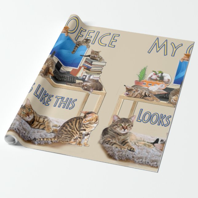 Mein Büro sieht so aus Geschenkpapier (Ungerollt)