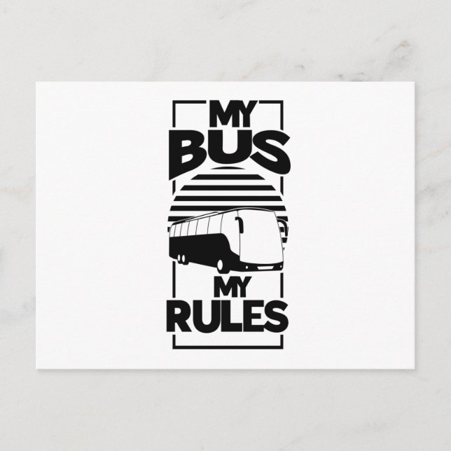 Mein Bus, mein Busfahrer Postkarte (Vorderseite)