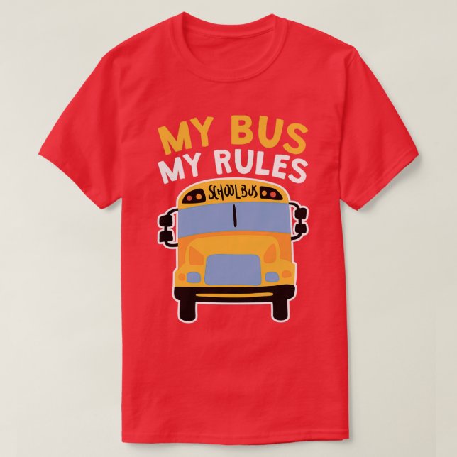 Mein Bus - Regeln Schulbusfahrer 2 T-Shirt (Design vorne)