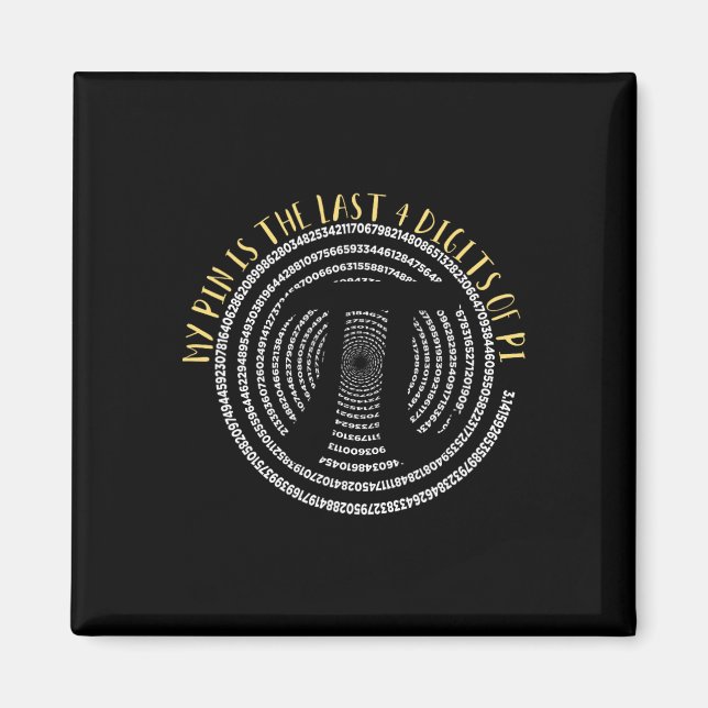 Mein Button ist das letzte 4-stellige Pi I Pi Day  Magnet (Vorne)