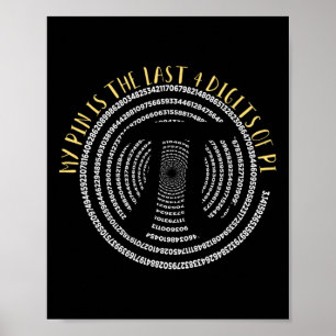 Mein Button ist das letzte 4-stellige Pi I Pi Day  Poster