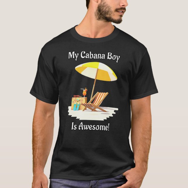 Mein Cabana Boy ist Phantastische Beach Szene mit  T-Shirt (Vorderseite)