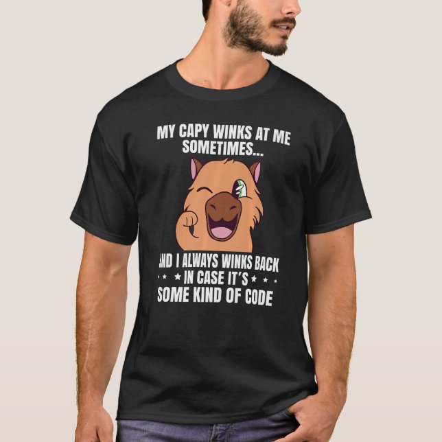 Mein Capy windet mich manchmal Funny Capybara Capi T-Shirt (Vorderseite)