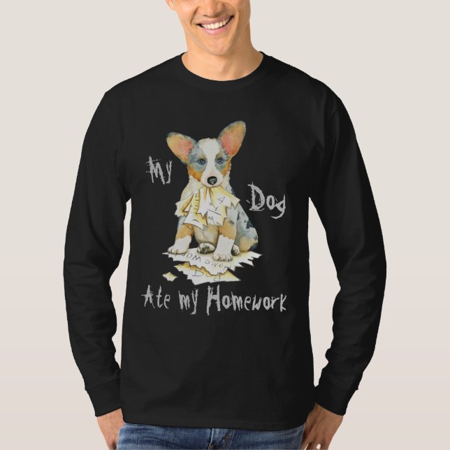 Mein Cardigan Welsh Corgi Ate meine Hausaufgaben T-Shirt (Vorderseite)