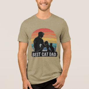 Mein Cat Vater Hero Beste Katze Vater Hoodie Tri-Blend Shirt