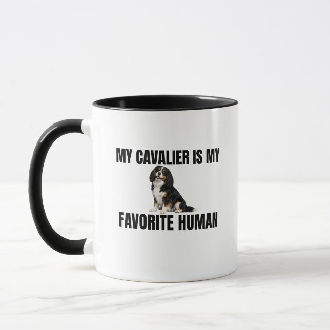Mein Cavalier ist mein Lieblingsmensch-Mug Tasse (Links)