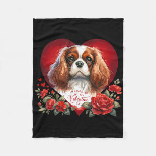 Mein Cavalier ist mein Valentins Hundemama und Pap Fleecedecke