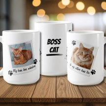 Mein Chef hat Schnurrhaare Katzenpfote Foto-Typogr