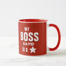 Mein Chef ist ein Rot und ein Weiß des Tasse
