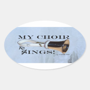 Mein Chor Rings Oval Sticker