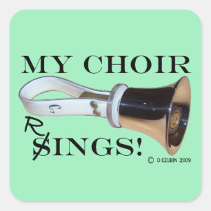 Mein Chor Rings Square Sticker