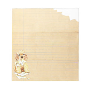 Mein Cocker Spaniel hat meine Hausaufgaben gefress Notizblock