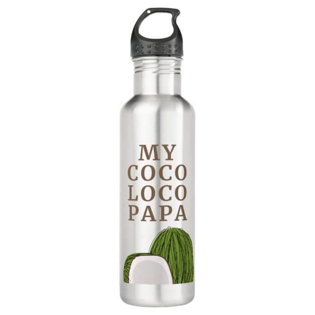 Mein Coco Loco Papa Wasserflasche Edelstahlflasche (Vorderseite)