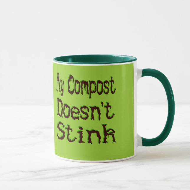 Mein Compost stinkt keinen Funny Gardener Tasse (Rechts)