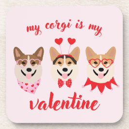 Mein Corgi ist mein Valentine Getränkeuntersetzer