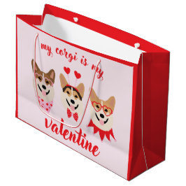 Mein Corgi ist mein Valentine Große Geschenktüte