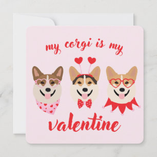 Mein Corgi ist mein Valentinstag Feiertagskarte