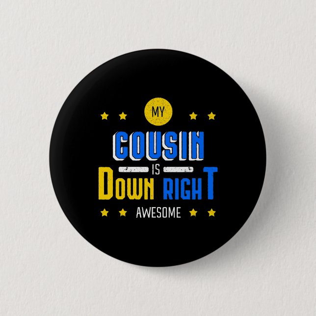 Mein Cousin ist gerade Phantastisch-runter-Syndrom Button (Vorderseite)