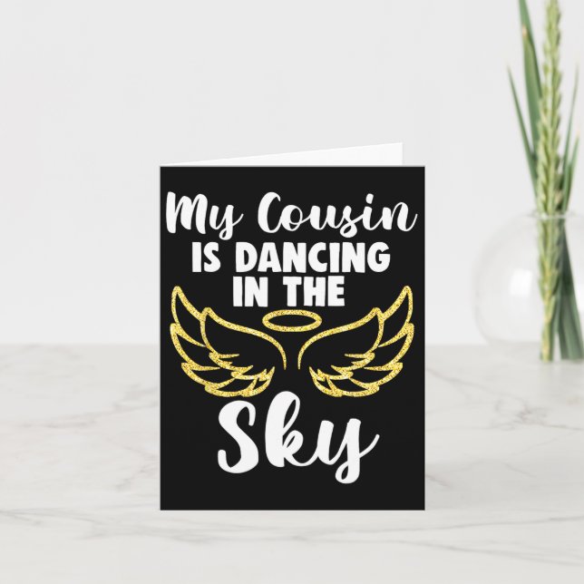 Mein Cousin tanzt in den Himmelsflügeln in Erinner Karte (Vorderseite)