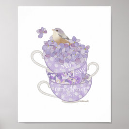 Mein Cup läuft über die Wand Poster