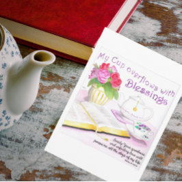 Mein Cup überzieht Geburtstagskarte Karte