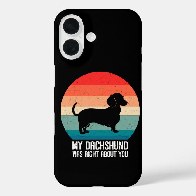 Mein Dachshund hatte recht mit dir Retro Hund Case-Mate iPhone Hülle (Rückseite)