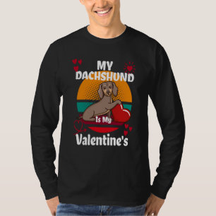 Mein Dachshund ist mein Hund mit Herzform zum Vale T-Shirt