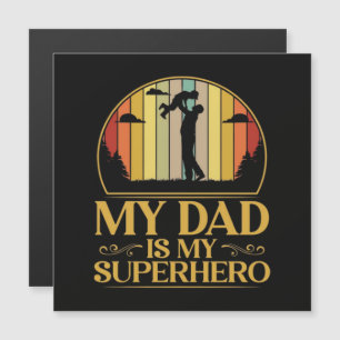 Mein Dad ist mein Superheld Magnetkarte
