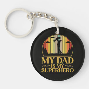 Mein Dad ist mein Superheld Schlüsselanhänger
