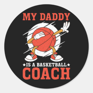 Mein Daddy ist ein großartiger Coach Sport Kind St Runder Aufkleber