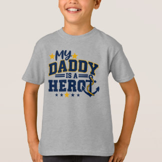 Mein Daddy ist ein Held Navy-Anker T-Shirt