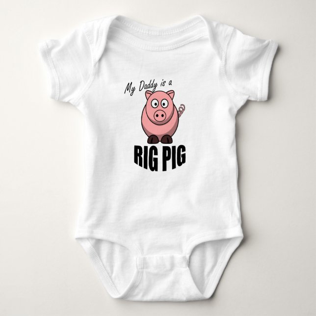 MEIN DADDY IST EIN RIG-SCHWEIN BABY STRAMPLER (Vorderseite)