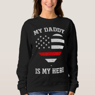 Mein Daddy ist mein Held Thin Red Line Herz Flag F Sweatshirt
