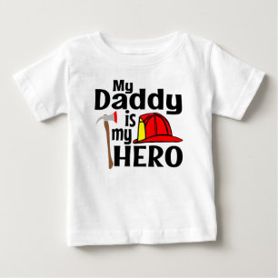 MEIN DADDY IST MEIN HERO FIREMANER HAT BABY T-SHIRT