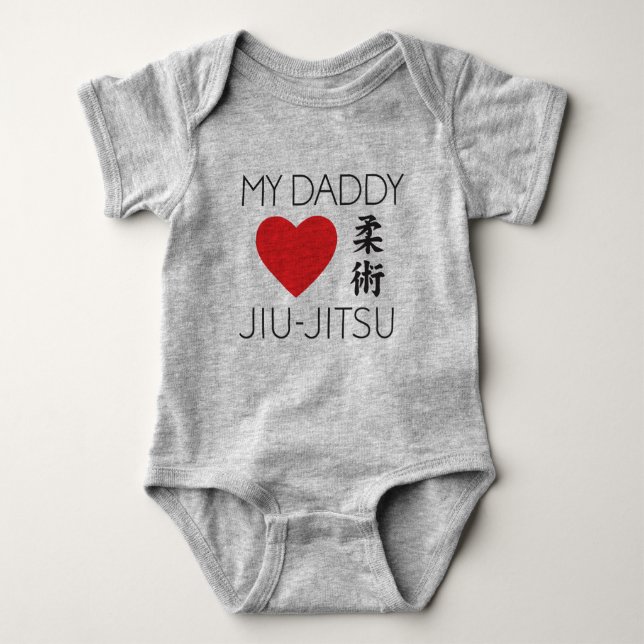 Mein DADDY LIEBE JIU-JITSU SÄUGLING ONSIE Baby Strampler (Vorderseite)