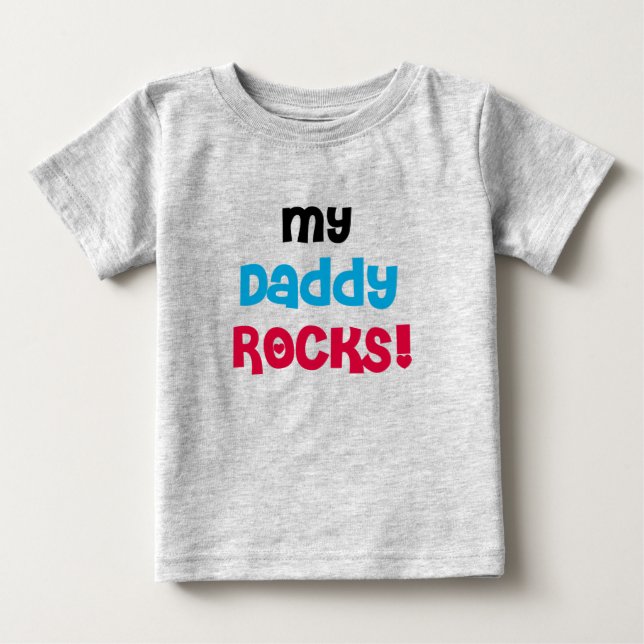 Mein Daddy Rocks Baby T-shirt (Vorderseite)