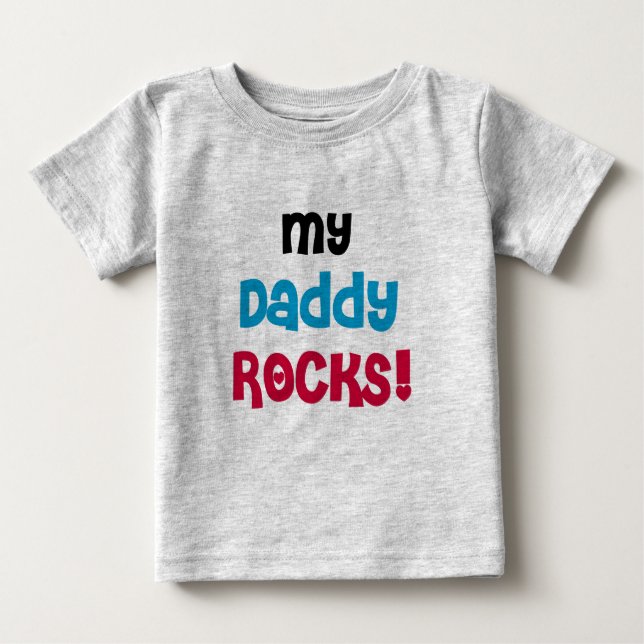 Mein Daddy Rocks Baby T-shirt (Vorderseite)