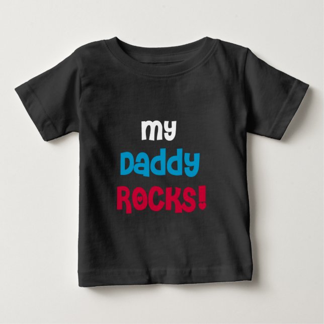 Mein Daddy Rocks Baby T-shirt (Vorderseite)
