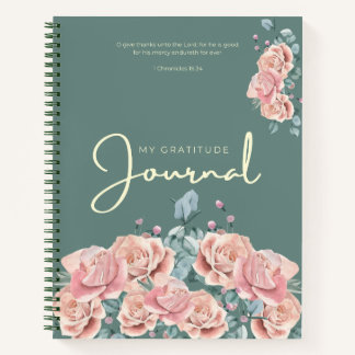 Mein Dankbarkeitsjournal | Aquarell-Blumendesign Notizbuch