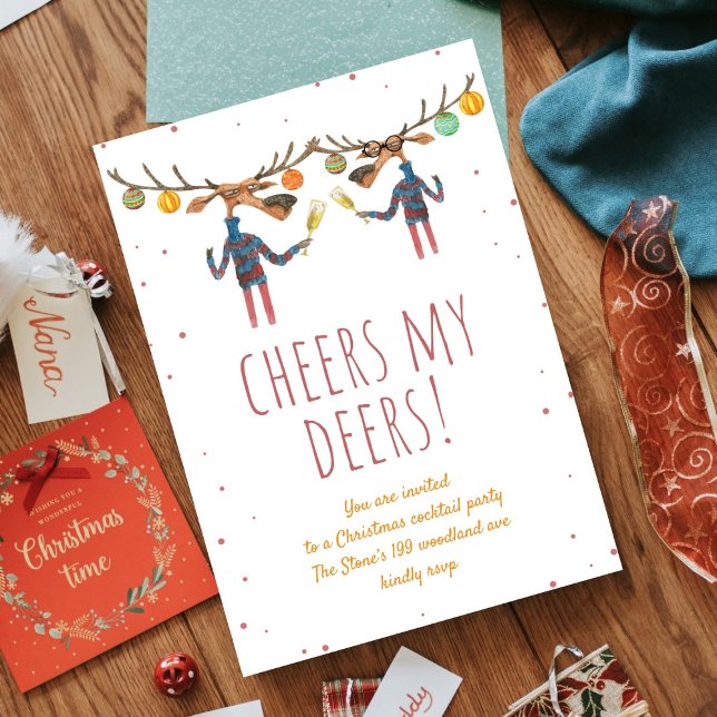 Mein Deers l Winter Weihnachtscocktail Party Einladung (Von Creator hochgeladen)