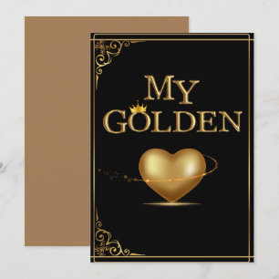 Mein Design für die Tageskarte des Goldenen Herzen Einladung