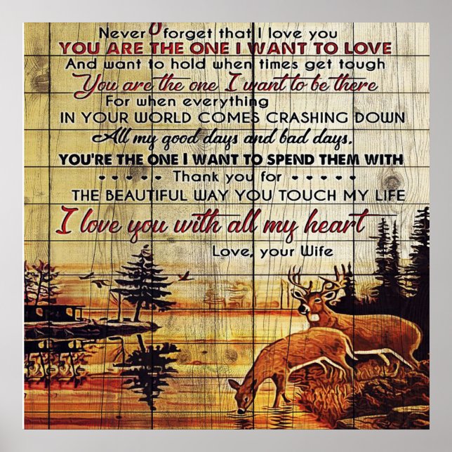 Mein Design | Liebe für Ehemann Poster (Vorne)