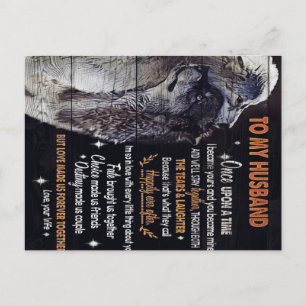 Mein Design   Lieben für Ehemänner Ankündigungspostkarte