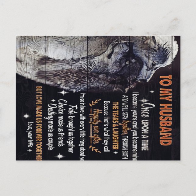 Mein Design | Lieben für Ehemänner Ankündigungspostkarte (Vorderseite)