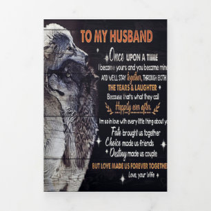 Mein Design Lieben für Ehemänner Dreifach Gefaltete Ankündigung