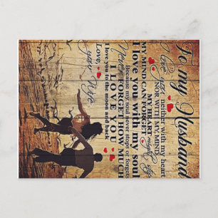 Mein Design   Schreiben an ihn   Liebliches Gesche Ankündigungspostkarte