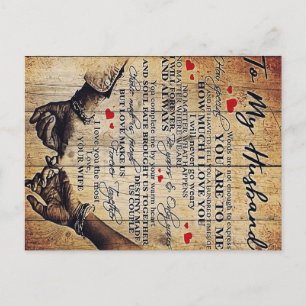 Mein Design   Schreiben an ihn   Liebliches Gesche Ankündigungspostkarte