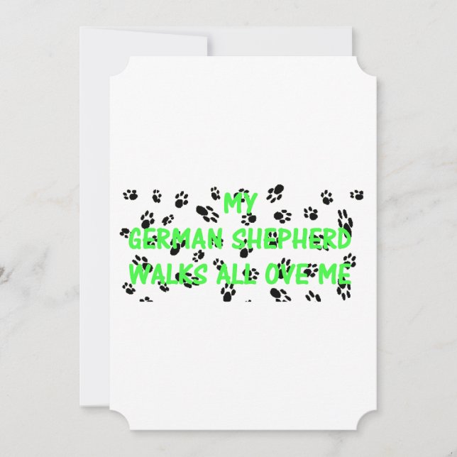 Mein deutscher Hirte geht durch mich Einladung (Vorderseite)